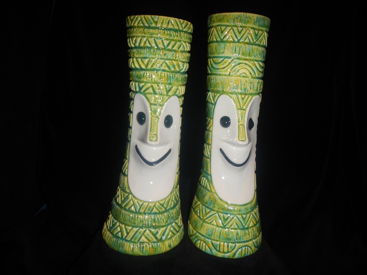 4 14 21 posted fb glazing santas and opening the kiln war gods (73)