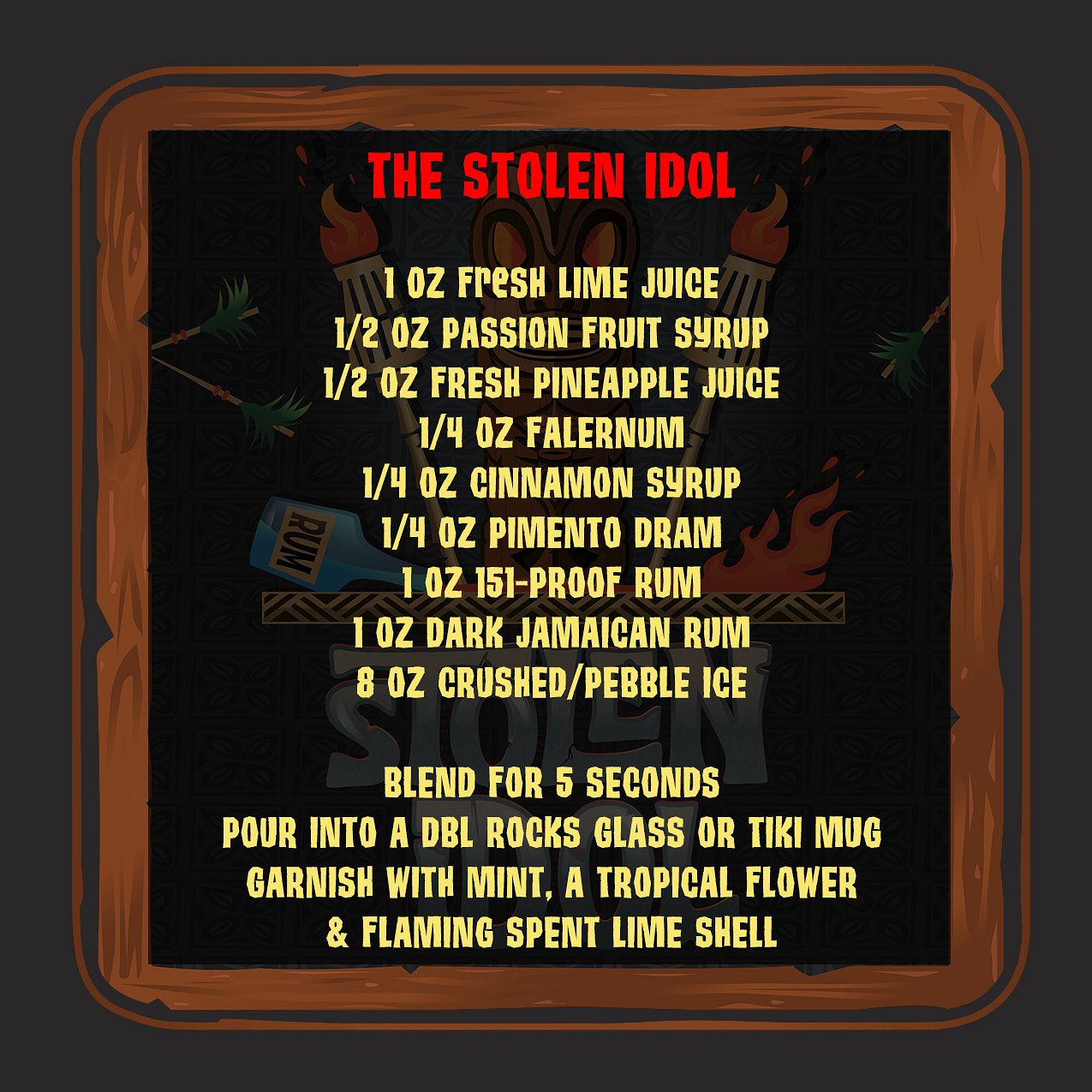 Stolen Idol Drink Card