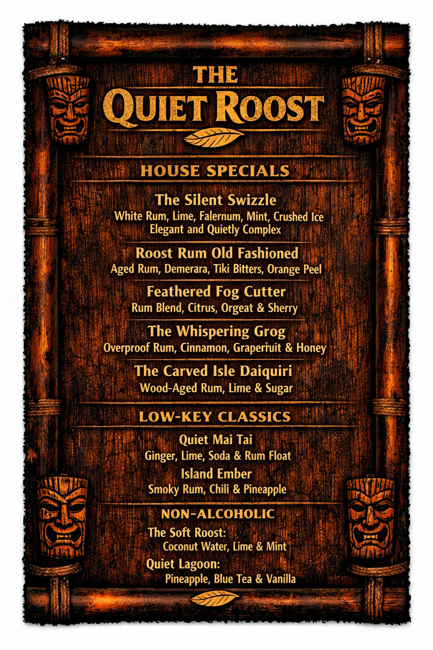The Quiet Roost House Specials